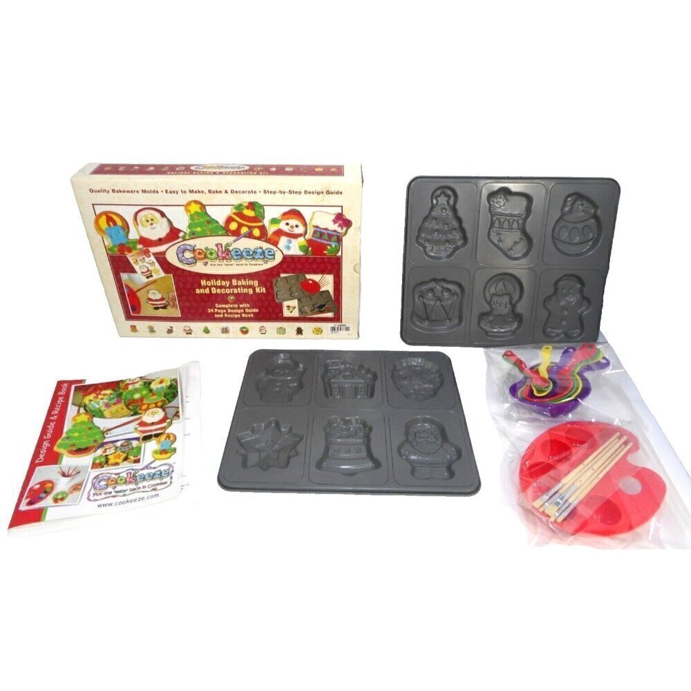 COOKEEZE Holiday Baking & Decorating Kit MELAN CO 2004 NEW, OPEN BOX